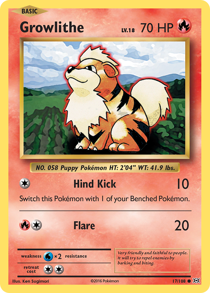 Growlithe (17/108) [XY: Evolutions] - The Mythic Store | 24h Order Processing