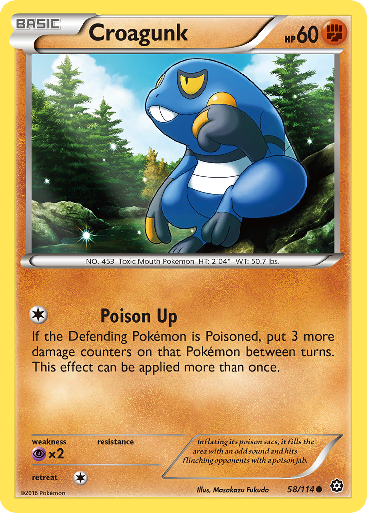 Croagunk (58/114) [XY: Steam Siege] - The Mythic Store | 24h Order Processing
