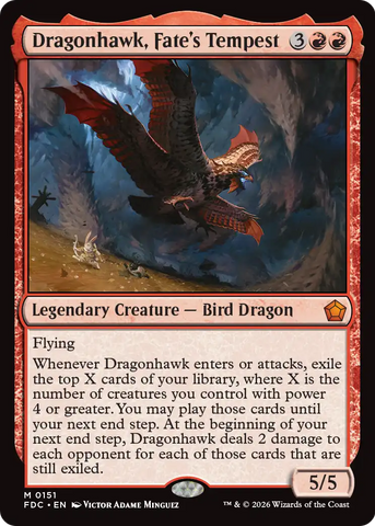 Dragonhawk, Fate's Tempest [Foundations Commander] - The Mythic Store | 24h Order Processing