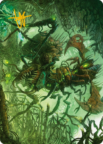 Skyscythe Engulfer Art Card (Gold-Stamped Signature) [Phyrexia: All Will Be One Art Series] - The Mythic Store | 24h Order Processing