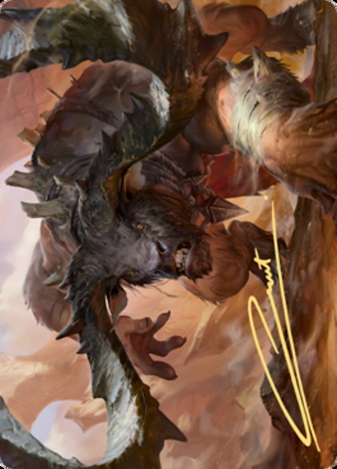 Moraug, Fury of Akoum Art Card (Gold-Stamped Signature) [Zendikar Rising Art Series] - The Mythic Store | 24h Order Processing