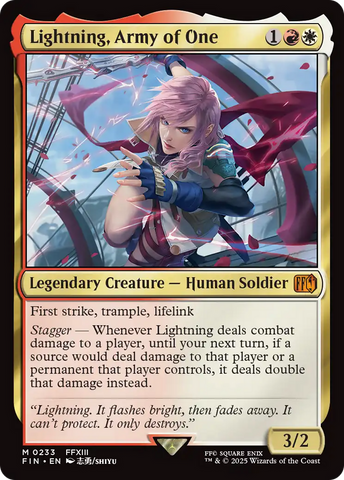 Lightning, Army of One [FINAL FANTASY] - The Mythic Store | 24h Order Processing