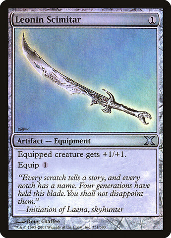 Leonin Scimitar (Premium Foil) [Tenth Edition] - The Mythic Store | 24h Order Processing