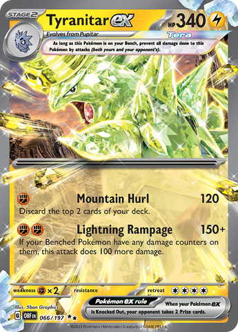 Tyranitar ex (066/197) [Scarlet & Violet: Obsidian Flames] - The Mythic Store | 24h Order Processing
