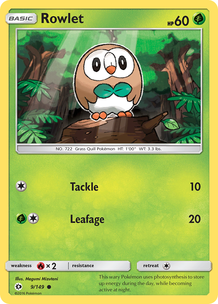 Rowlet (9/149) [Sun & Moon: Base Set] - The Mythic Store | 24h Order Processing
