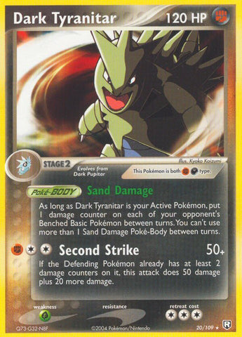 Dark Tyranitar (20/109) (Theme Deck Exclusive) [EX: Team Rocket Returns] - The Mythic Store | 24h Order Processing