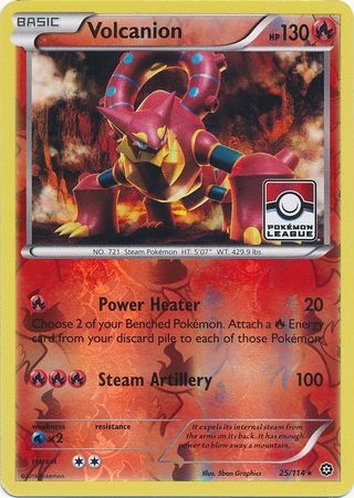 Volcanion (25/114) (League Promo) [XY: Steam Siege] - The Mythic Store | 24h Order Processing