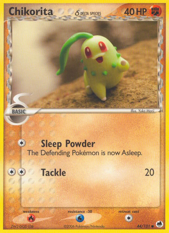 Chikorita (44/101) (Delta Species) [EX: Dragon Frontiers] - The Mythic Store | 24h Order Processing