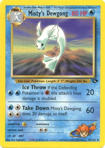 Misty's Dewgong (54/132) [Gym Challenge Unlimited] - The Mythic Store | 24h Order Processing