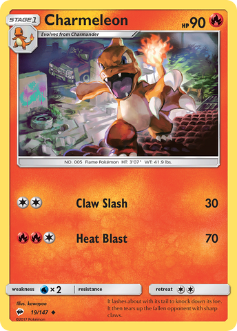 Charmeleon (19/147) [Sun & Moon: Burning Shadows] - The Mythic Store | 24h Order Processing
