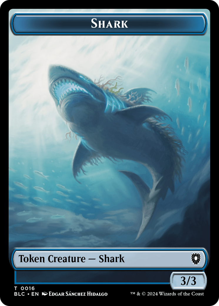 Elemental // Shark Double-Sided Token [Bloomburrow Commander Tokens] - The Mythic Store | 24h Order Processing