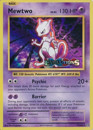 Mewtwo (51/108) (XY Evolutions Prerelease) [XY: Black Star Promos] - The Mythic Store | 24h Order Processing