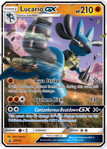 Lucario GX (SM100) [Sun & Moon: Black Star Promos] - The Mythic Store | 24h Order Processing