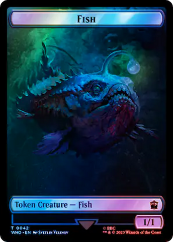 Fish // Cyberman Double-Sided Token (Surge Foil) [Doctor Who Tokens] - The Mythic Store | 24h Order Processing