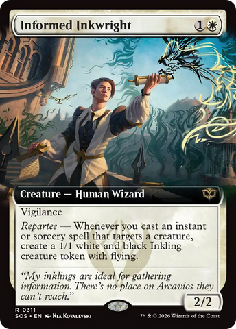 Informed Inkwright (Extended Art) [Secrets of Strixhaven] - The Mythic Store | 24h Order Processing