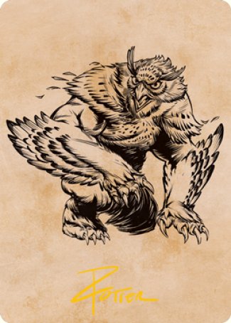 Owlbear (Showcase) Art Card (Gold-Stamped Signature) [Dungeons & Dragons: Adventures in the Forgotten Realms Art Series] - The Mythic Store | 24h Order Processing