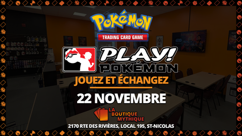 Lévis | Journée Jouez & Échangez! | Pokémon | Open Play | 2026-11-22 | 12:00:00