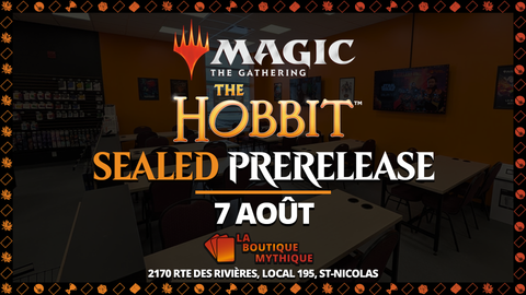 Lévis | The Hobbit Prerelease | Magic: The Gathering | Sealed Deck | 2026-08-07 | 18:00:00 - The Mythic Store | 24h Order Processing