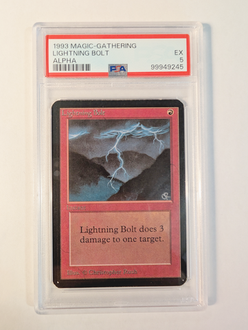 Lightning Bolt PSA 5 [Alpha Edition] - The Mythic Store | 24h Order Processing