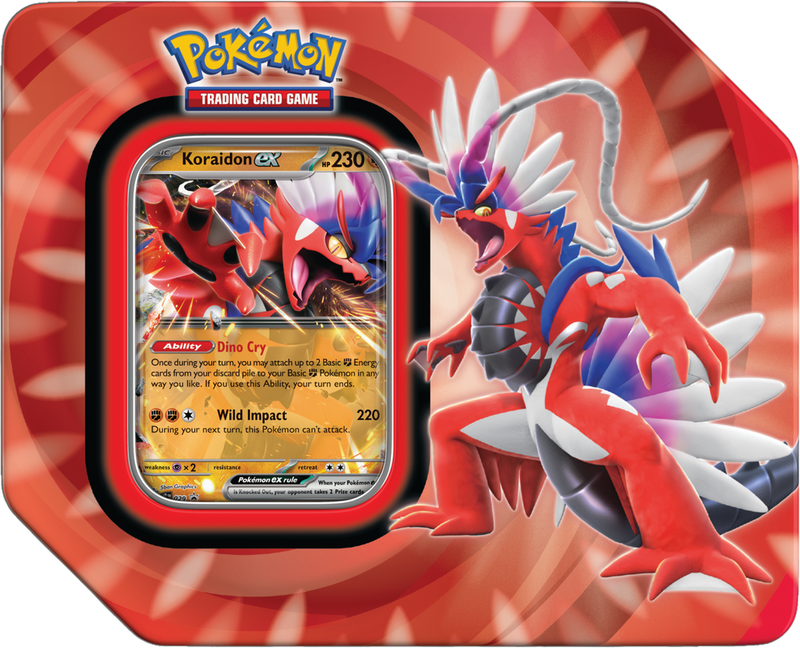 Pokemon Paldea Legends Tin - Miraidon / Koraidon - The Mythic Store | 24h Order Processing