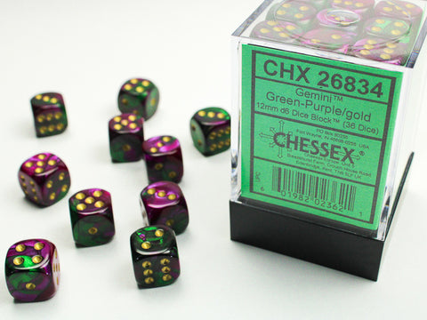 Gemini 12mm D6 (36 dice) - The Mythic Store | 24h Order Processing