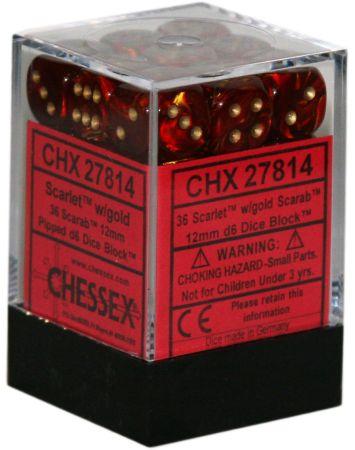 Scarab 12mm D6 (36 dice) - The Mythic Store | 24h Order Processing