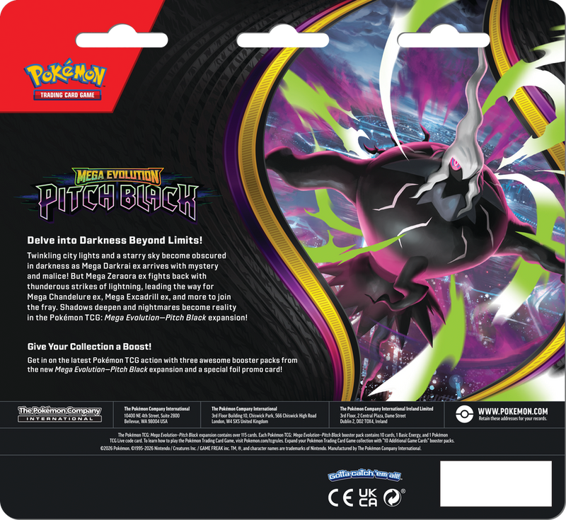 Mega Evolution Pitch Black - 3-Pack Blister