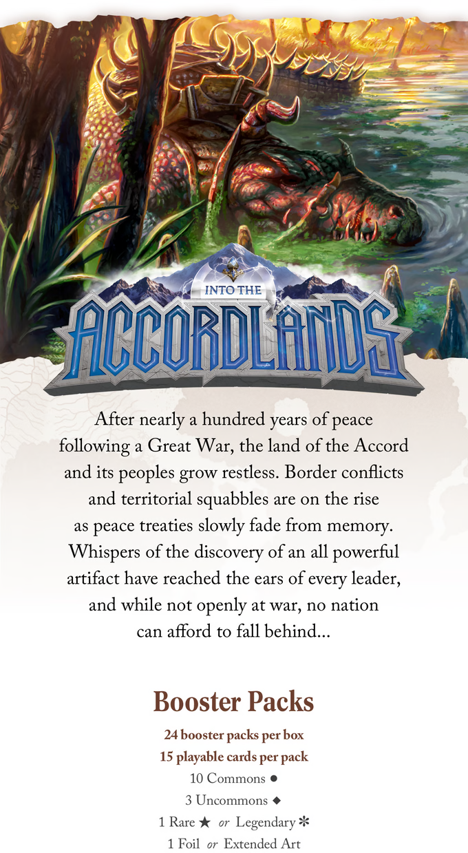 Warlord: Saga of the Storm - Into the Accordlands | Booster Box - The Mythic Store | 24h Order Processing