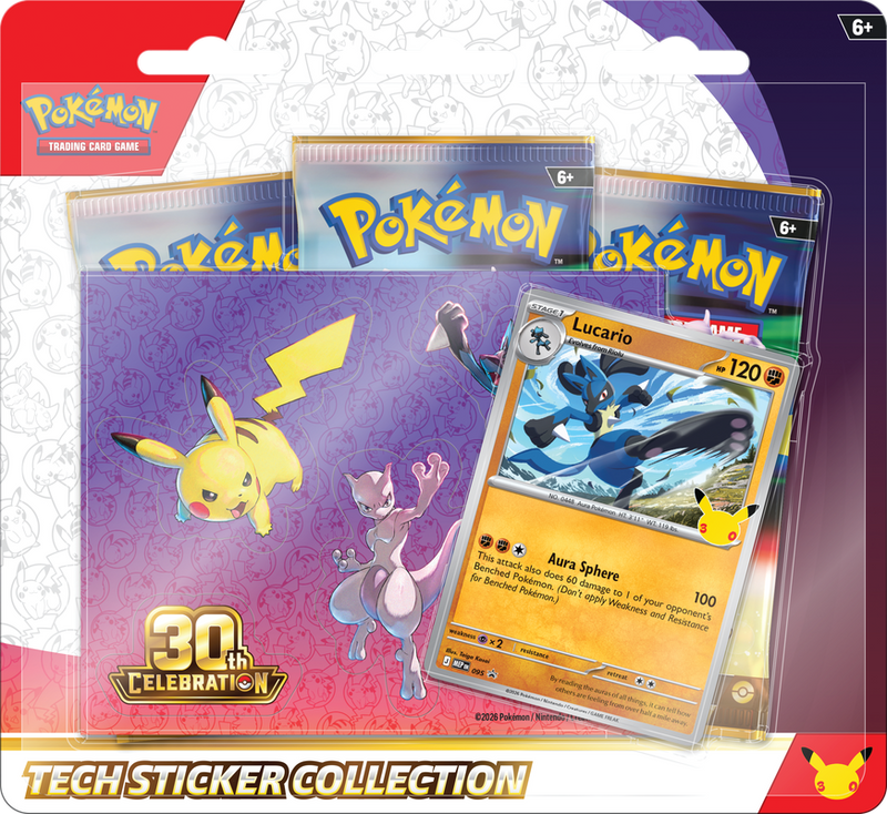 Pokemon 30th Celebration - Tech Sticker Collection