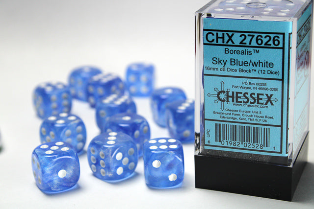 Borealis 16mm D6 (12 dice) - The Mythic Store | 24h Order Processing