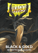 Dragon Shield Matte Dual Sleeve - Black and Gold