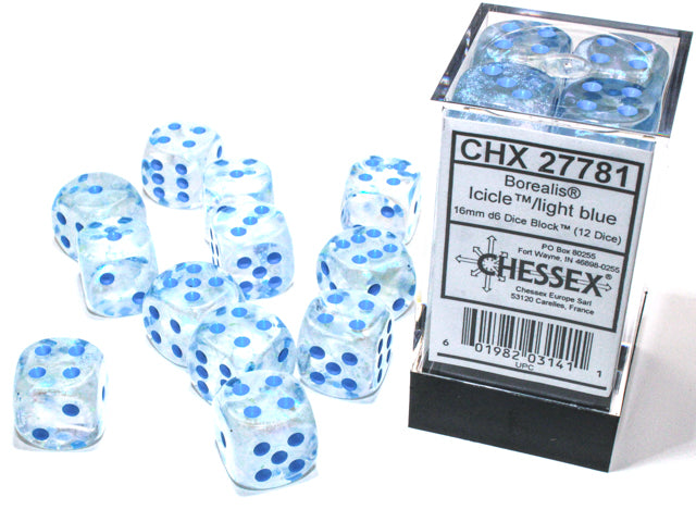 Borealis 16mm D6 (12 dice) - The Mythic Store | 24h Order Processing