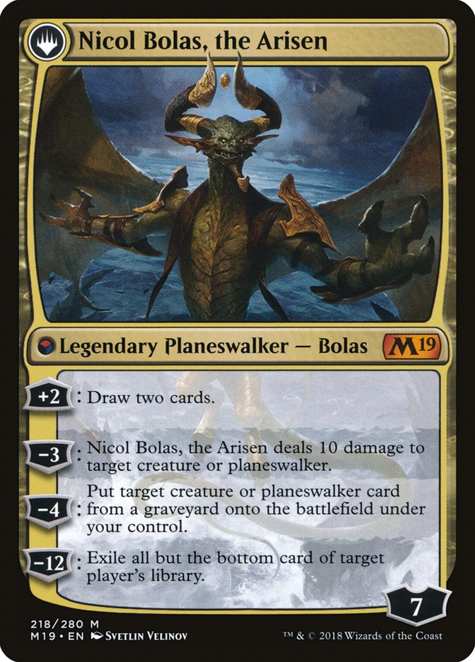 Nicol Bolas, the Ravager // Nicol Bolas, the Arisen [Core Set 2019] - The Mythic Store | 24h Order Processing