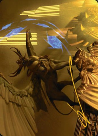 Raffine, Scheming Seer Art Card (Gold-Stamped Signature) [Streets of New Capenna Art Series] - The Mythic Store | 24h Order Processing