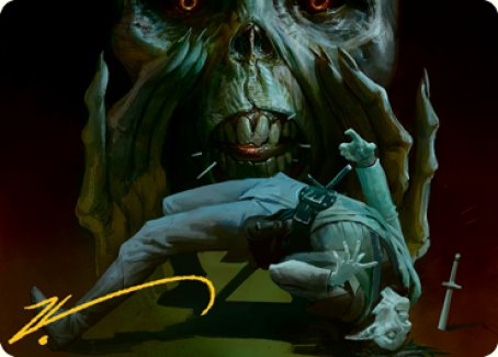 Power Word Kill Art Card (Gold-Stamped Signature) [Dungeons & Dragons: Adventures in the Forgotten Realms Art Series] - The Mythic Store | 24h Order Processing