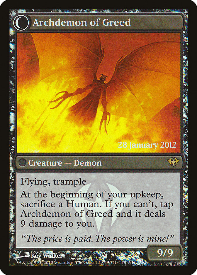 Ravenous Demon // Archdemon of Greed [Dark Ascension Prerelease Promos] - The Mythic Store | 24h Order Processing