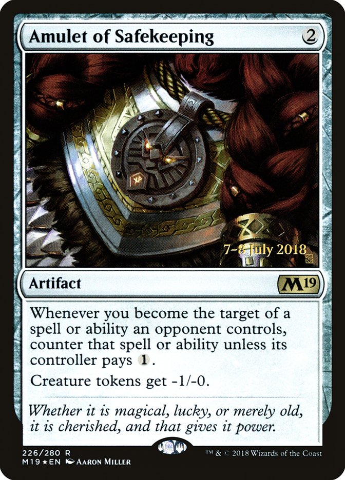 Amulet of Safekeeping [Core Set 2019 Prerelease Promos] - The Mythic Store | 24h Order Processing