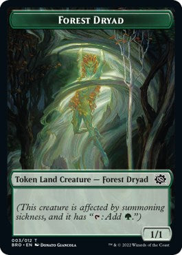 Powerstone // Forest Dryad Double-Sided Token [The Brothers' War Tokens] - The Mythic Store | 24h Order Processing