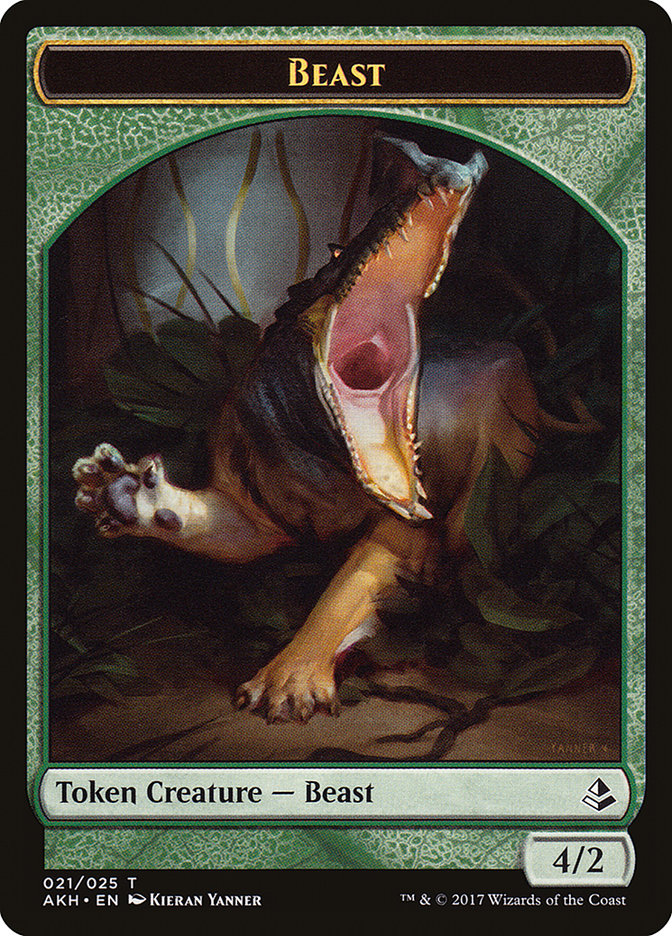 Oketra's Attendant // Beast Double-Sided Token [Amonkhet Tokens] - The Mythic Store | 24h Order Processing