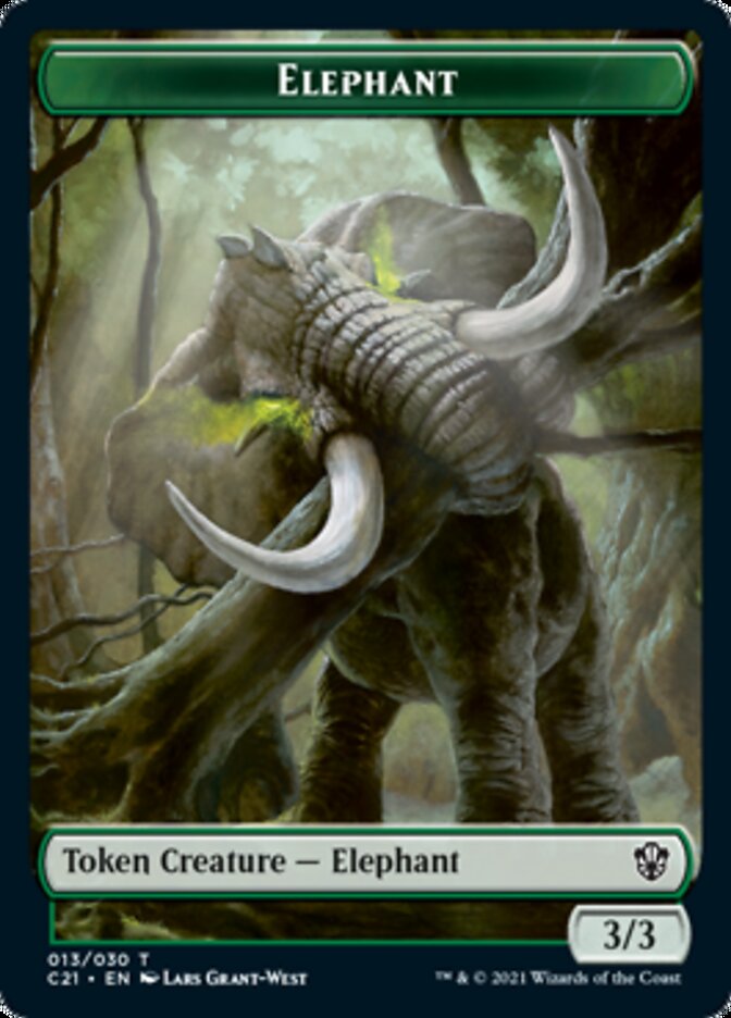 Frog Lizard // Elephant Double-Sided Token [Commander 2021 Tokens] - The Mythic Store | 24h Order Processing