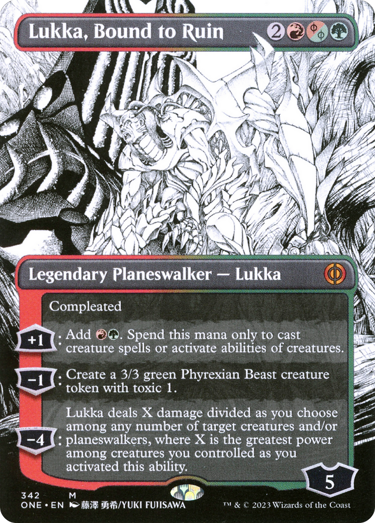 Lukka, Bound to Ruin (Borderless Manga) [Phyrexia: All Will Be One] - The Mythic Store | 24h Order Processing