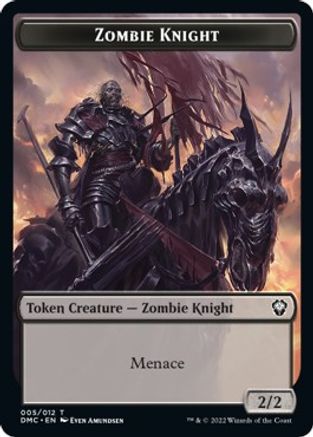 Zombie Knight // Knight Double-Sided Token [Dominaria United Commander Tokens] - The Mythic Store | 24h Order Processing