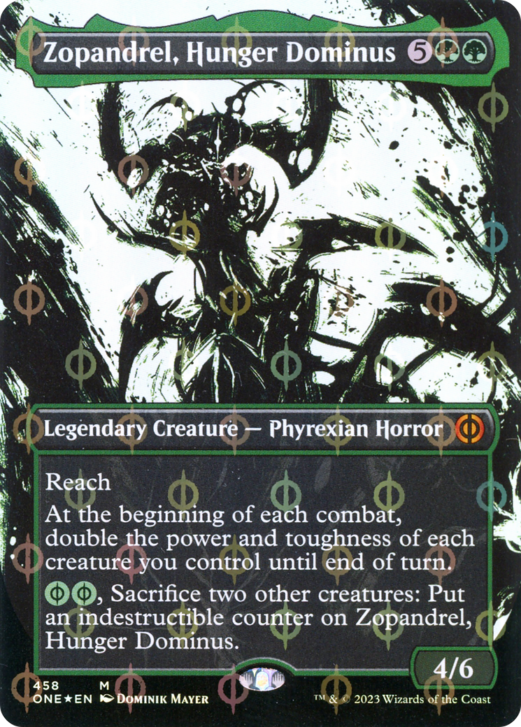 Zopandrel, Hunger Dominus (Borderless Ichor Step-and-Compleat Foil) [Phyrexia: All Will Be One] - The Mythic Store | 24h Order Processing