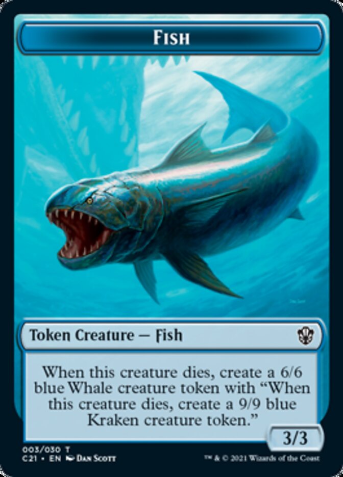 Beast (010) // Fish Double-Sided Token [Commander 2021 Tokens] - The Mythic Store | 24h Order Processing