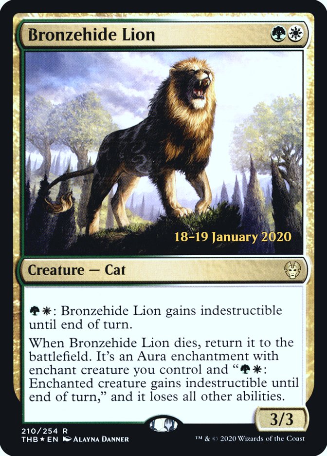 Bronzehide Lion [Theros Beyond Death Prerelease Promos] - The Mythic Store | 24h Order Processing