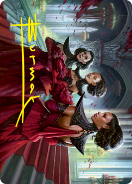Olivia's Attendants Art Card (Gold-Stamped Signature) [Innistrad: Crimson Vow Art Series] - The Mythic Store | 24h Order Processing