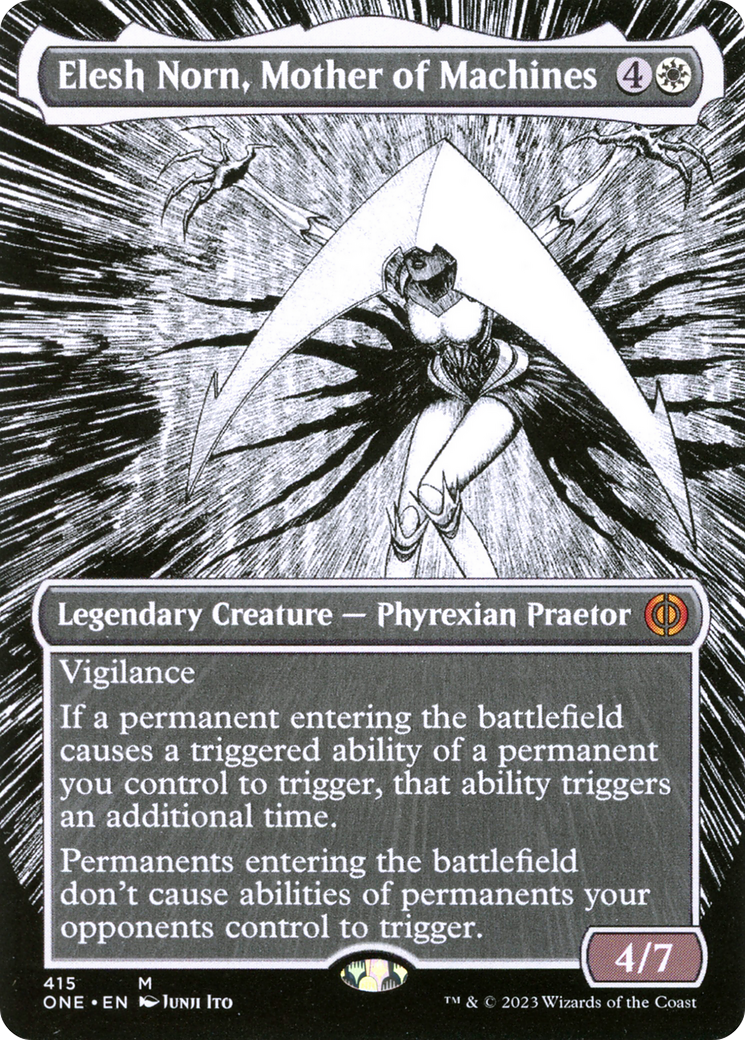 Elesh Norn, Mother of Machines (Borderless Manga) [Phyrexia: All Will Be One] - The Mythic Store | 24h Order Processing