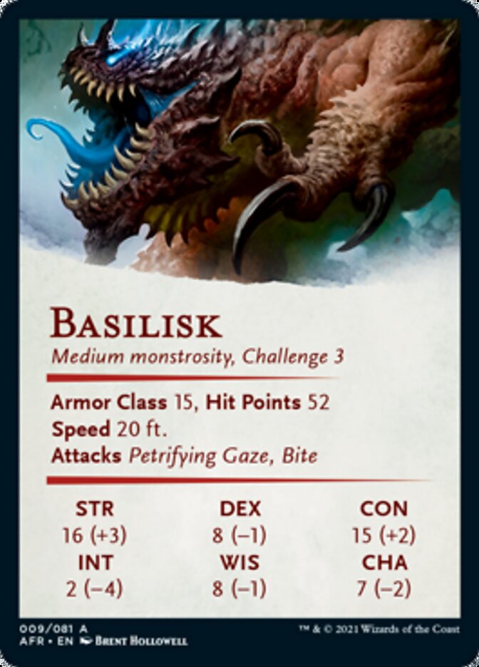 Basilisk Art Card [Dungeons & Dragons: Adventures in the Forgotten Realms Art Series] - The Mythic Store | 24h Order Processing