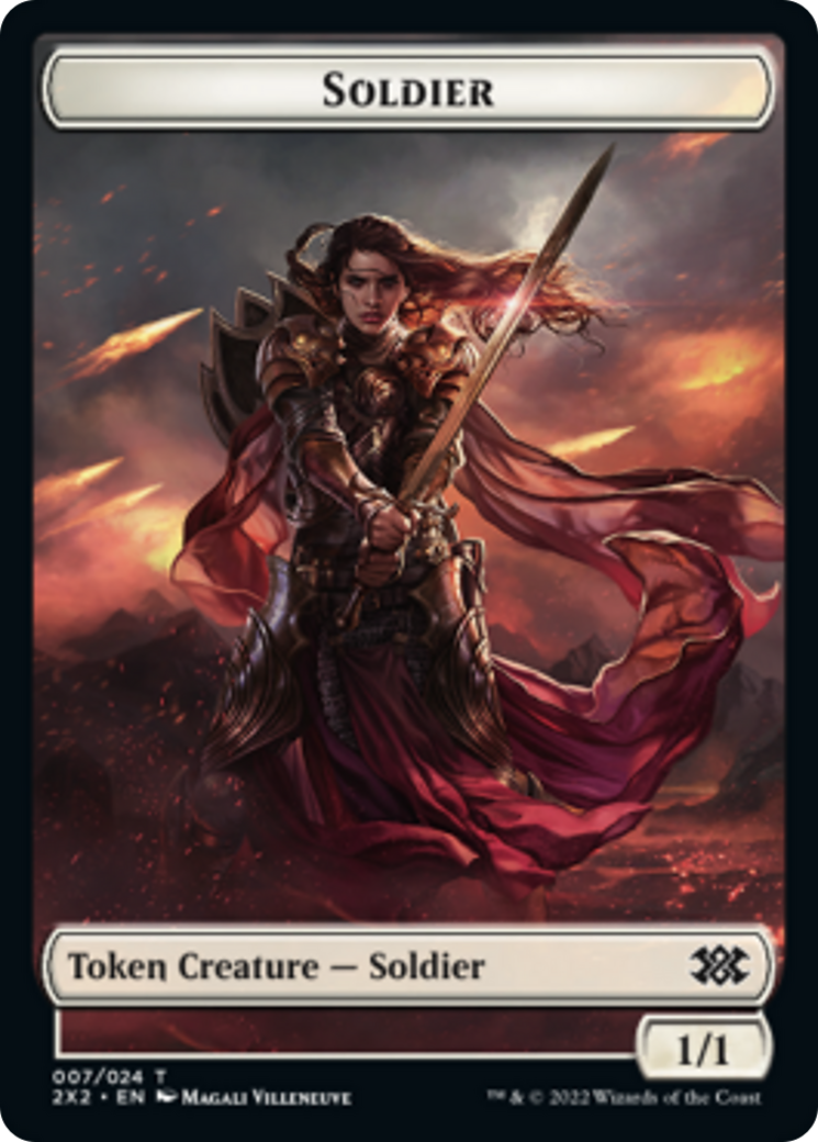 Worm // Soldier Double-Sided Token [Double Masters 2022 Tokens] - The Mythic Store | 24h Order Processing