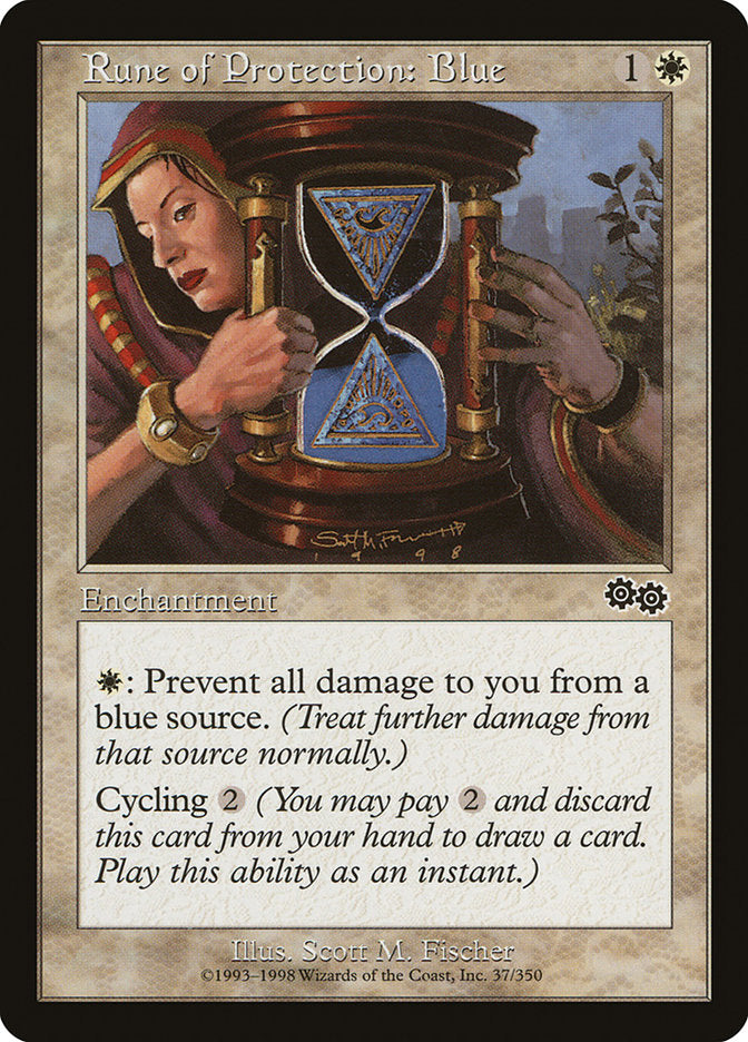 Rune of Protection: Blue [Urza's Saga] - The Mythic Store | 24h Order Processing